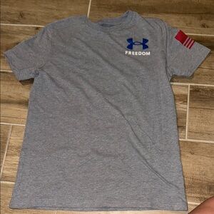 Under Armour kids Heather Gray Freedom Tee